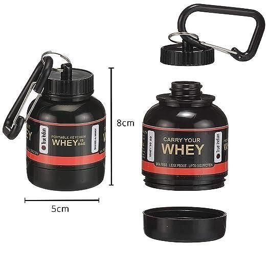 Digital Protein Powder and Supplement Funnel Keychain - Protein Powder Container with Durable Key-Chain