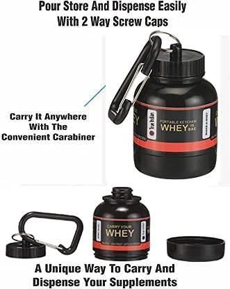 Digital Protein Powder and Supplement Funnel Keychain - Protein Powder Container with Durable Key-Chain